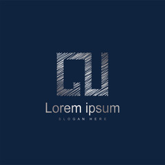 Initial Letter CU logo Template Vector Design