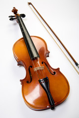 Naklejka na ściany i meble Violin on a white background.