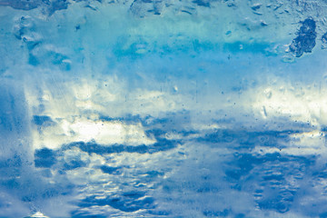 Fototapeta premium The texture of the ice. The frozen water.Winter background 