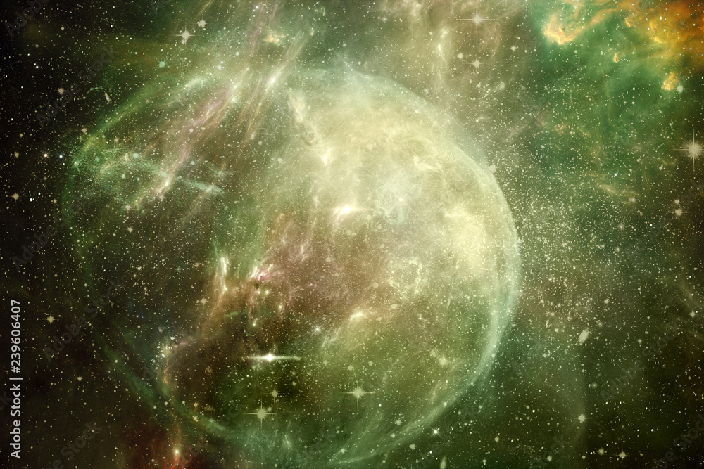 Poster abstract artwork of a starry deep outer space background