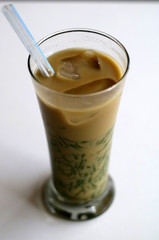 Es Cendol, Java traditional drink. Cendol is an iced sweet popular dessert that contains droplets of worm-like green rice flour jelly, coconut milk and palm sugar syrup