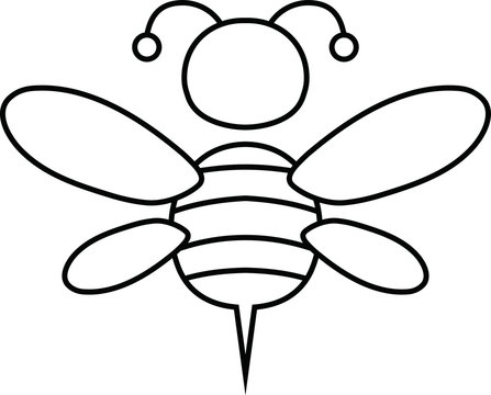 recommend clip art: Cute bee outline