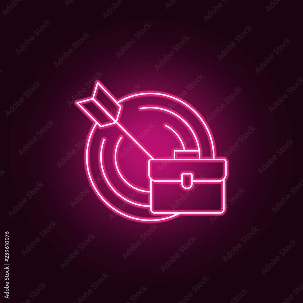 Aufkleber business purpose icon. elements of interview in neon style icons. simple icon for websites, web desi