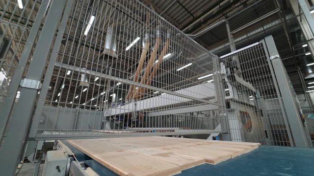 Parquet is manufactured with using automatic lines and modern equipment at the factory. Wood industry