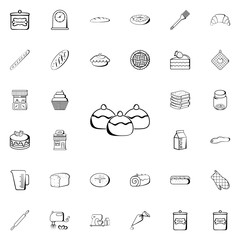 buns icon. Bakery shop icons universal set for web and mobile