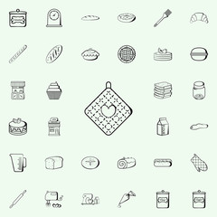 dish towel icon. Bakery shop icons universal set for web and mobile