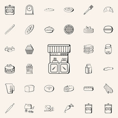 baker's shop icon. Bakery shop icons universal set for web and mobile