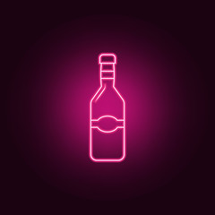 bottle of alcohol icon. Elements of Bottle in neon style icons. Simple icon for websites, web design, mobile app, info graphics