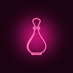 perfume bottle icon. Elements of Bottle in neon style icons. Simple icon for websites, web design, mobile app, info graphics