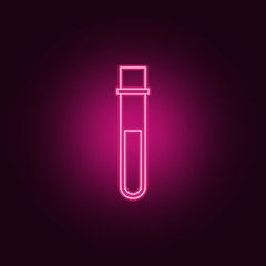 test tube icon. Elements of Bottle in neon style icons. Simple icon for websites, web design, mobile app, info graphics