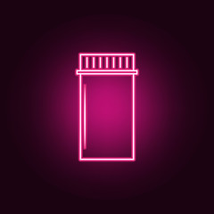 tube for medicine icon. Elements of Bottle in neon style icons. Simple icon for websites, web design, mobile app, info graphics
