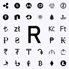 rand icon. Crepto currency icons universal set for web and mobile