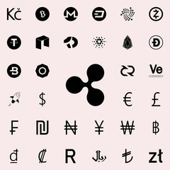 ripple icon. Crepto currency icons universal set for web and mobile