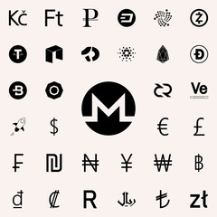 monero icon. Crepto currency icons universal set for web and mobile