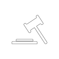 hammer icon. Element of Crime for mobile concept and web apps icon. Thin line icon for website design and development, app development