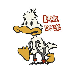 Obraz premium Lame duck - funny duck
