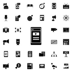 video marketing icon. Digital Marketing icons universal set for web and mobile