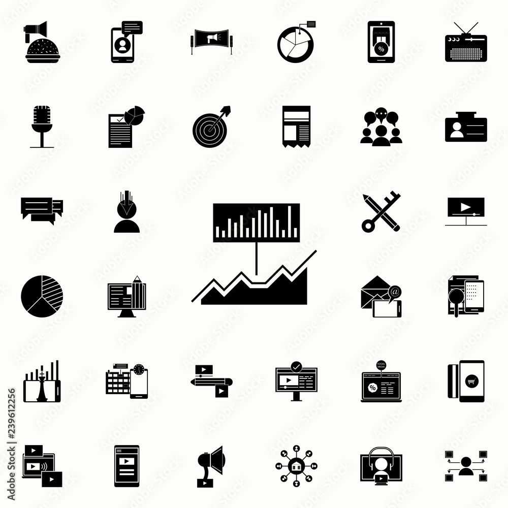 Poster analytics icon. digital marketing icons universal set for web and mobile