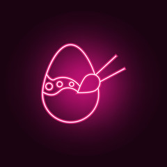 drawing Easter eggs icon. Elements of Easter in neon style icons. Simple icon for websites, web design, mobile app, info graphics
