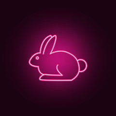 Easter Bunny icon. Elements of Easter in neon style icons. Simple icon for websites, web design, mobile app, info graphics