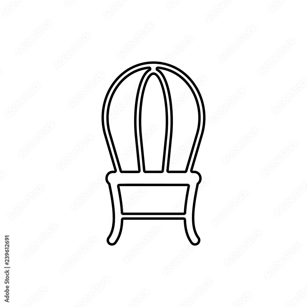 Poster chair icon. element of furniture for mobile concept and web apps icon. thin line icon for website de