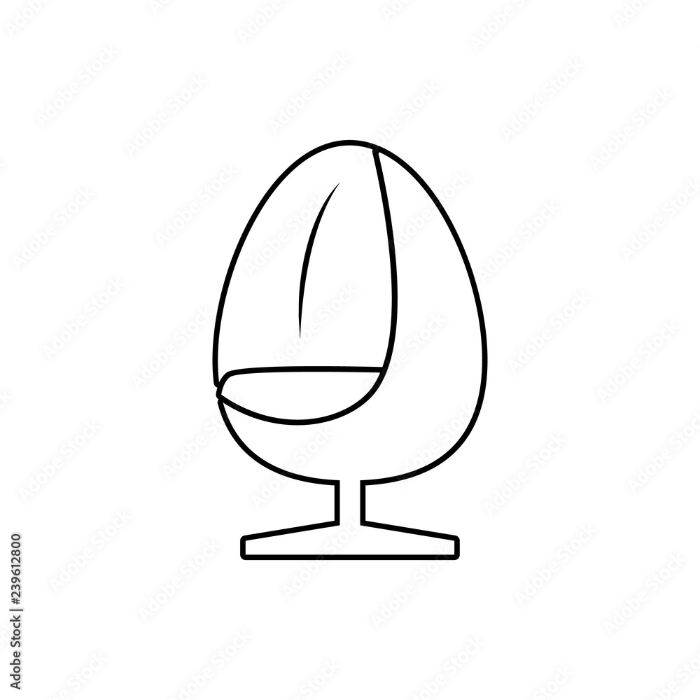 Aufkleber armchair icon. element of furniture for mobile concept and web apps icon. thin line icon for website