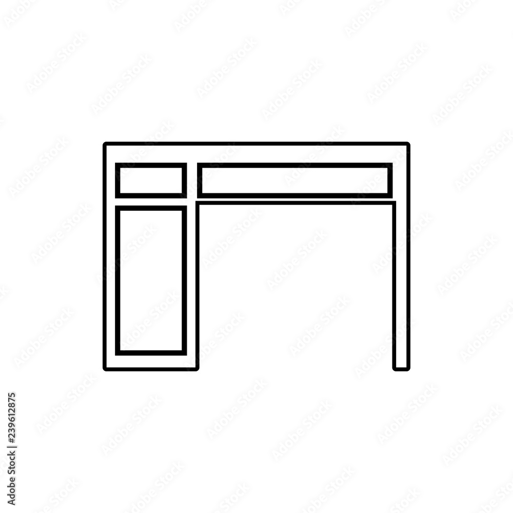 Poster desktop icon. element of furniture for mobile concept and web apps icon. thin line icon for website 