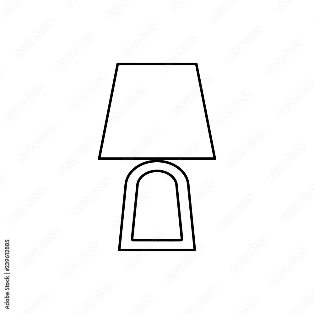 Poster lamp icon. element of furniture for mobile concept and web apps icon. thin line icon for website des