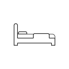 bed icon. Element of Furniture for mobile concept and web apps icon. Thin line icon for website design and development, app development