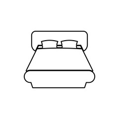 double bed icon. Element of Furniture for mobile concept and web apps icon. Thin line icon for website design and development, app development
