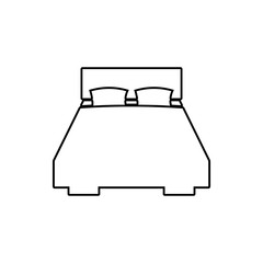 double bed icon. Element of Furniture for mobile concept and web apps icon. Thin line icon for website design and development, app development