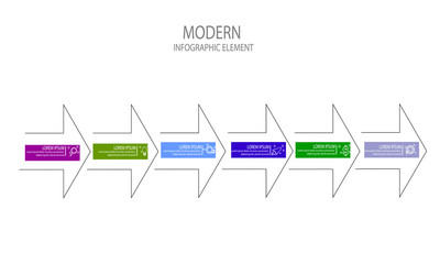 arrow infographic template element