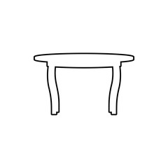 table icon. Element of Furniture for mobile concept and web apps icon. Thin line icon for website design and development, app development