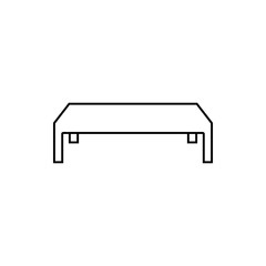 Coffee table icon. Element of Furniture for mobile concept and web apps icon. Thin line icon for website design and development, app development