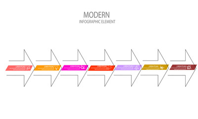 arrow infographic template element