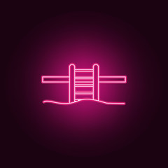 ladder of the pool icon. Elements of hotel in neon style icons. Simple icon for websites, web design, mobile app, info graphics