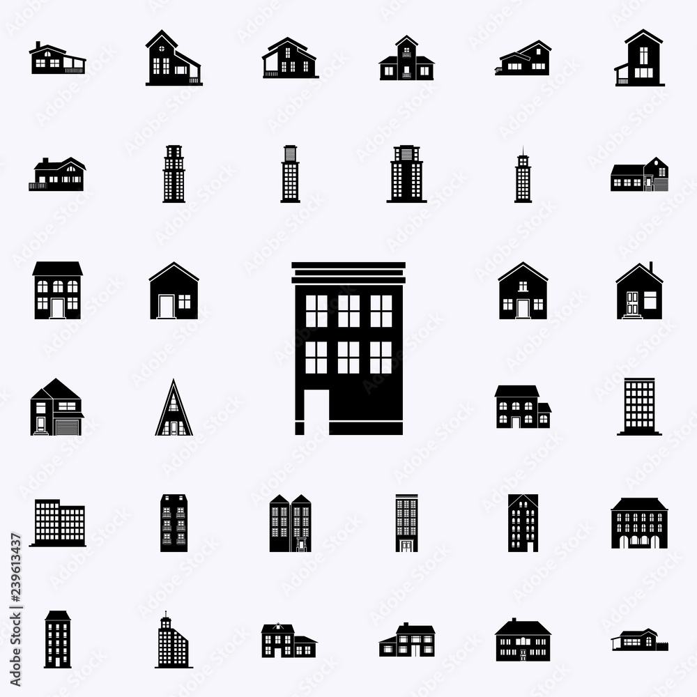 Poster building for habitation icon. house icons universal set for web and mobile