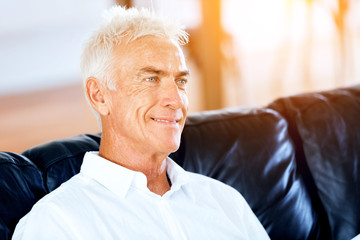 Portrait of a handsome senior man indoor