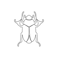 beetle icon. Element of insect for mobile concept and web apps icon. Thin line icon for website design and development, app development