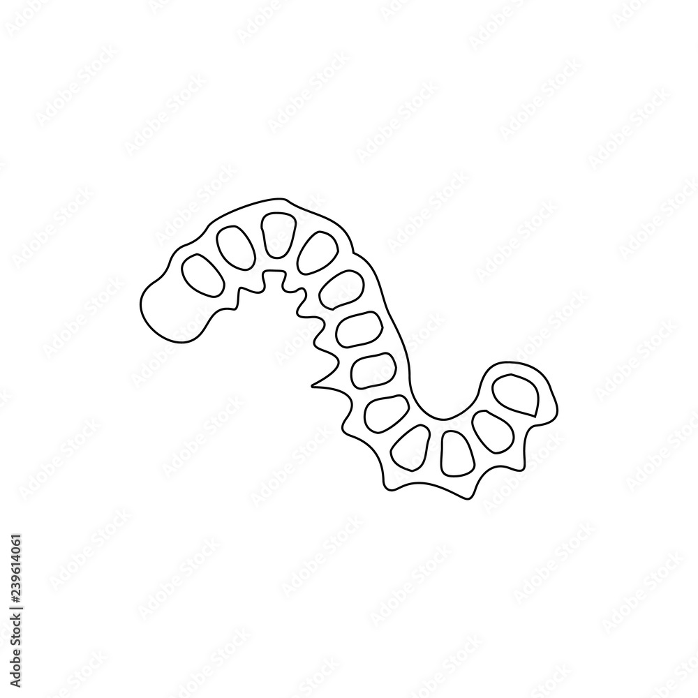 Poster worm icon. element of insect for mobile concept and web apps icon. thin line icon for website design