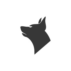 dog head vector silhouette concept