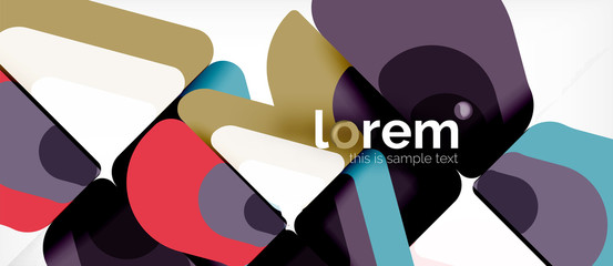 Abstract background multicolored geometric shapes modern design