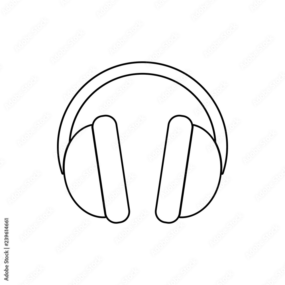 Poster headphones icon. element of media for mobile concept and web apps icon. thin line icon for website d