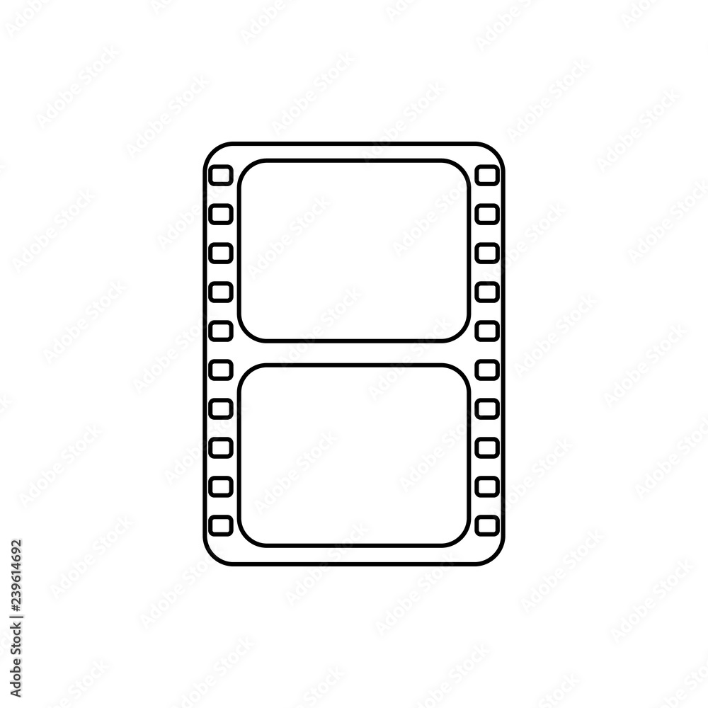 Poster filmstrip icon. element of media for mobile concept and web apps icon. thin line icon for website de