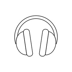 headphones icon. Element of Media for mobile concept and web apps icon. Thin line icon for website design and development, app development