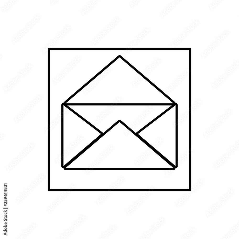 Poster open letter envelope icon. element of media for mobile concept and web apps icon. thin line icon for