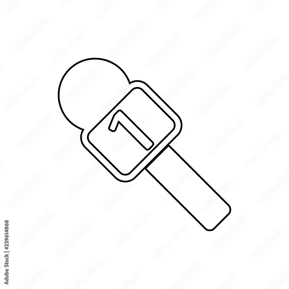 Aufkleber leader microphone icon. element of media for mobile concept and web apps icon. thin line icon for we
