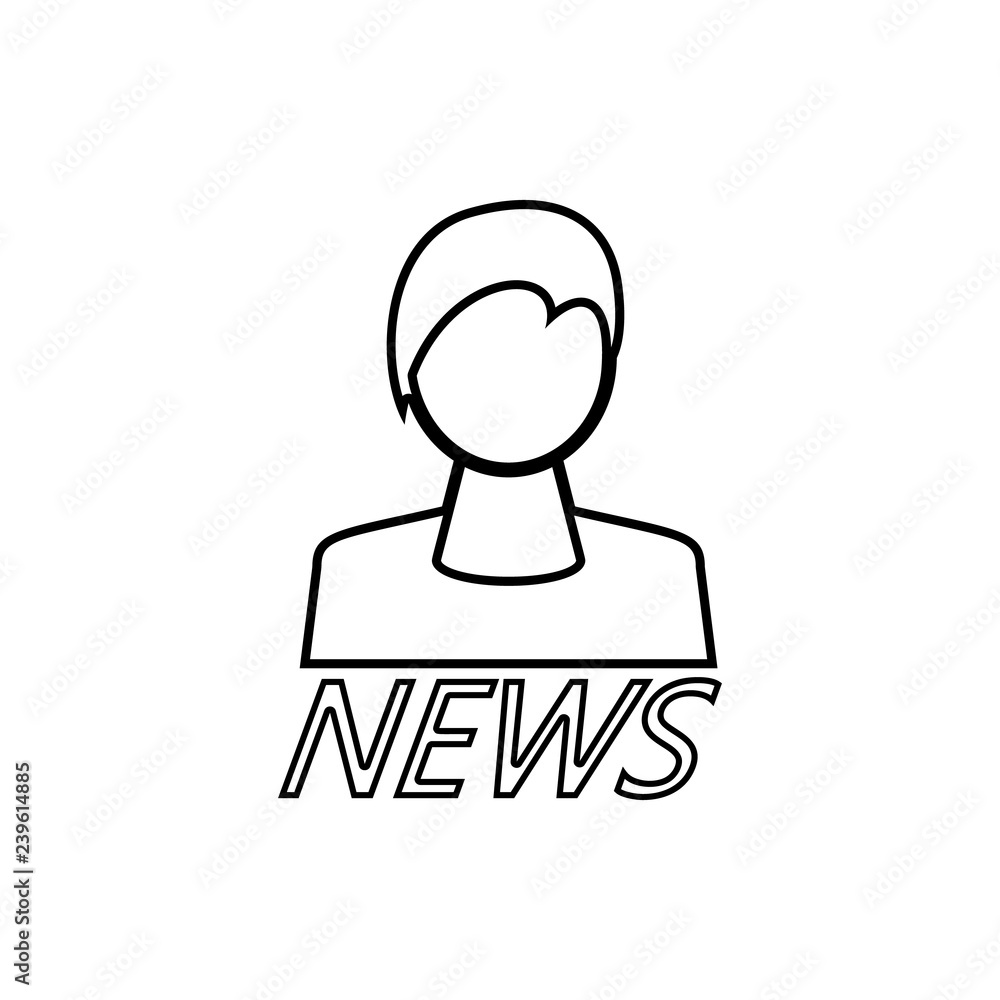 Poster leading news icon. element of media for mobile concept and web apps icon. thin line icon for website