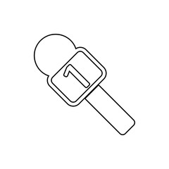 leader microphone icon. Element of Media for mobile concept and web apps icon. Thin line icon for website design and development, app development