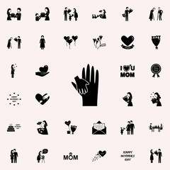 baby hand in mom's hand icon. Mother's Day icons universal set for web and mobile
